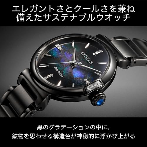 Citizen 100. Jubiläum Limited Edition Wasserdichte Eco-Drive Uhr, CITIZEN L EM1067-88E, Damen, Schwarz