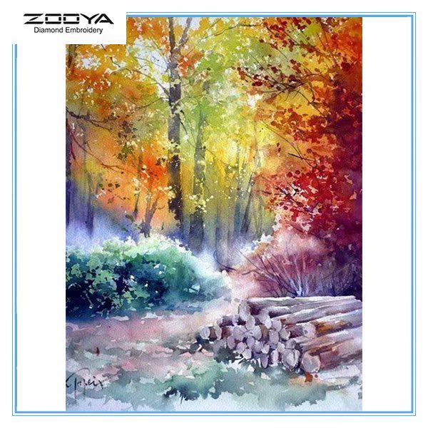 

ZOOYA DIY 5D Полный дрель Алмазная картина Пейзаж Вышивка Крестом Мозаика Домашний Декор Подарок