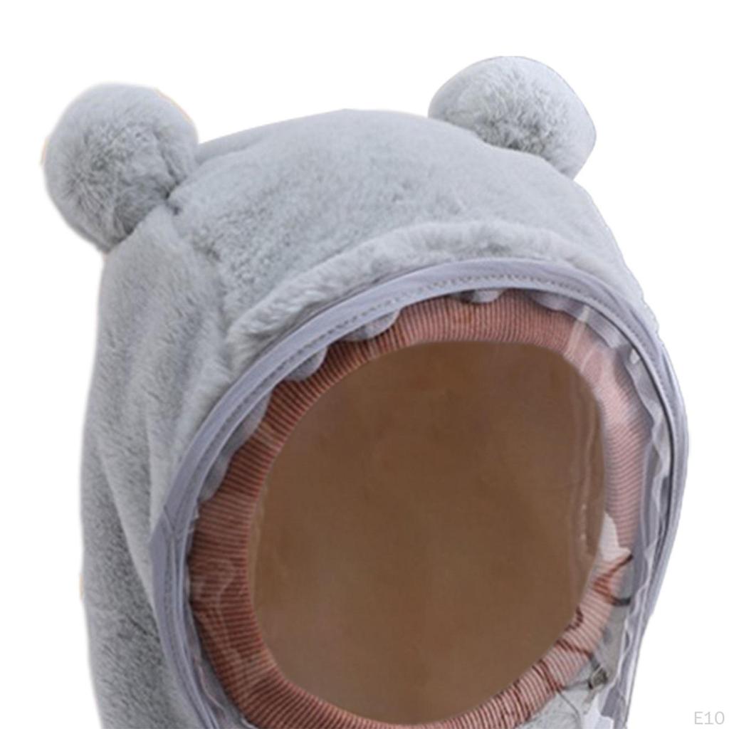 Gorro de invierno con diseño de orejas de animal y mascarilla para aventuras al aire libre