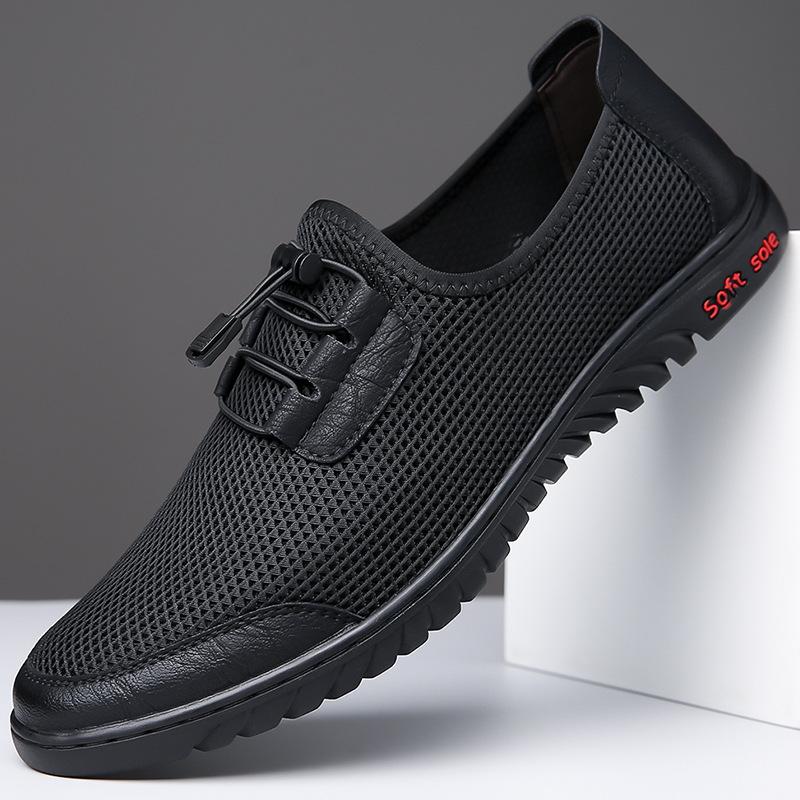 Summer Men'S Fly-Woven Mesh Breathable Casual Shoes Men'S Handmade Online Middle-Aged Dad Shoes Men 1177