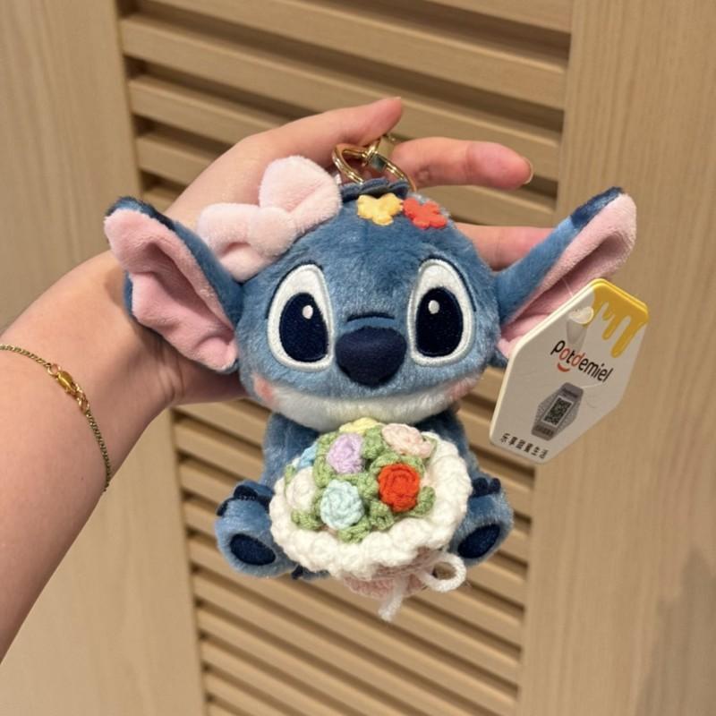 Stitch Plush Keychain Cartoon Character Pendant Cute Chef Doll Bag Charm Gift Kids