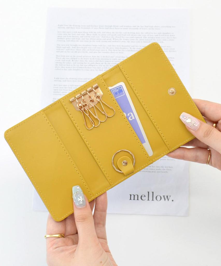 Altro Rose Gray Key Smart Key Key and Card Case, Women's, 4-Ring, Stylish, Compatible, Unisex, Two-Tone Design, Small, Slim, Compact, Thin,