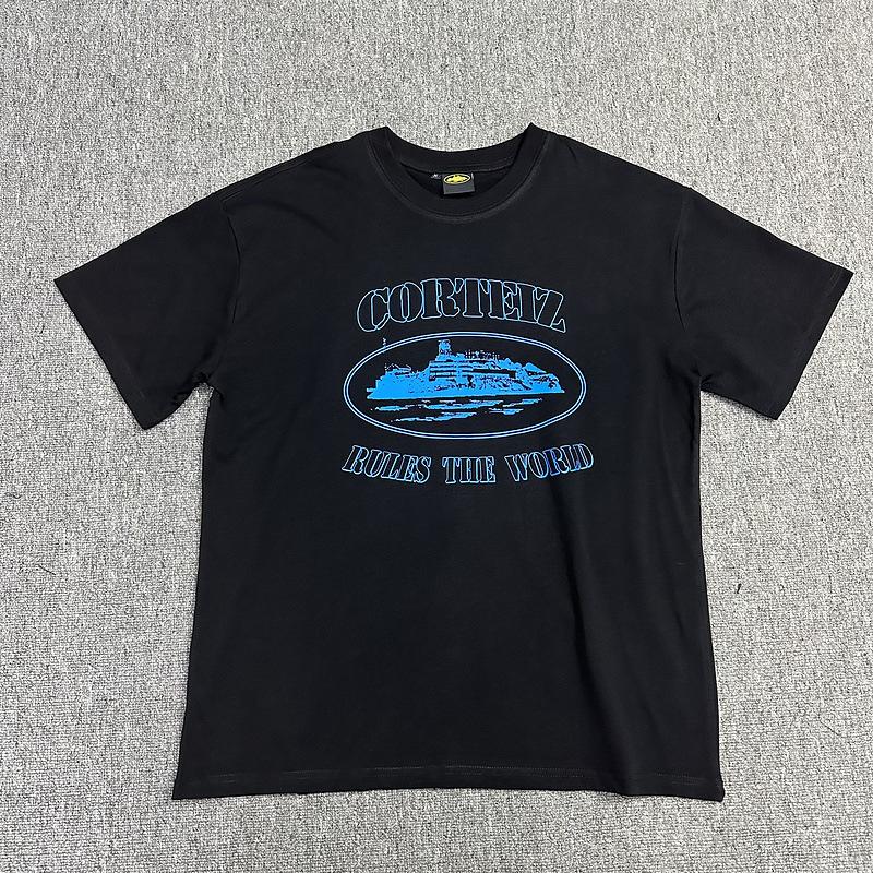 Corteiz Alcatraz Series T-shirts for Men and Women, Short-sleeve Short Sleeve with Lettered Logo Print Crew Neck Loose Casual T-shirt
