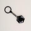 Obsidian Hexagram Lucky Power Stone Keychain Chain [Koai] Amulet, Charm,