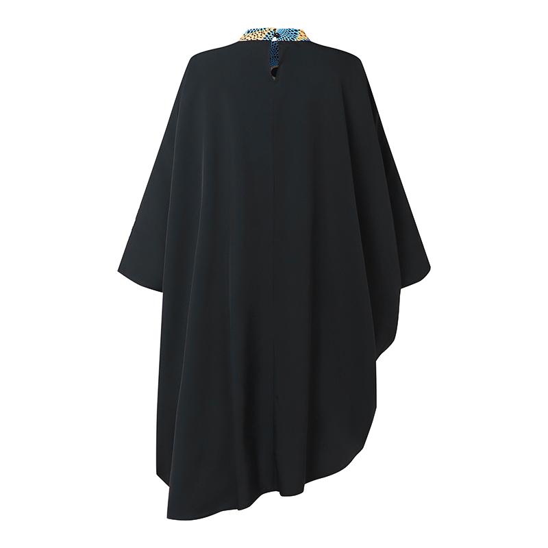 Women Plus Size Stand Collar Bat Long Sleeve Print Blouses