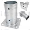Round Column Base 80X150Mm Screwed To Concrete Anchor Bracket