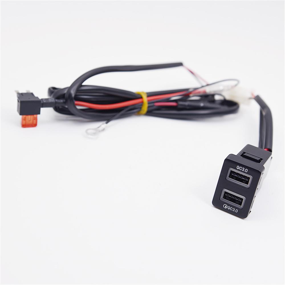 18W Car Charger Dual QC3.0 Fast Charging For Mitsubishi Outlander Eclipse Cross L200 Triton