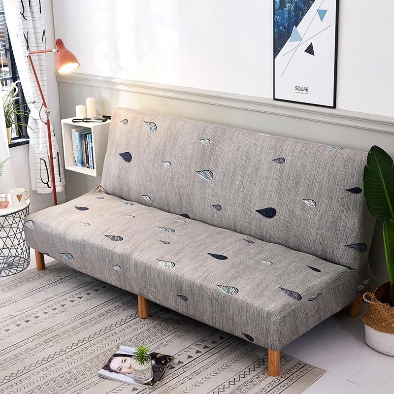 Armless Sofa Bed Cover Spandex Stretch Futon Slipcover Elastic Full Folding Couch Sofa Shield Fitted Full Folding Sofa Slipcover