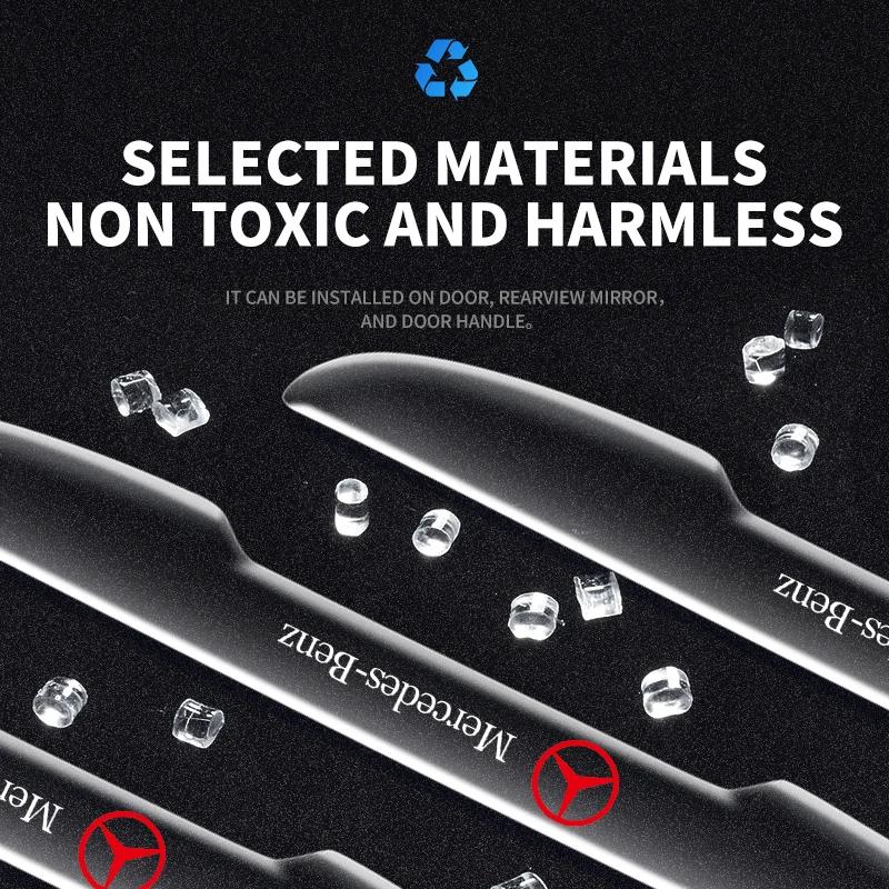 4PCS Transparent Car Door Anti-collision Protector Bumper Strip Sticker For Mercedes Benz W212 W213 W205 W177 W247 W176 X253 Etc