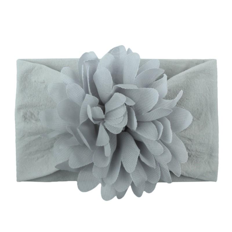 Diadema para bebé con diseño de flores, color liso, para niñas