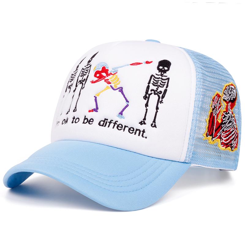 Skull Side Prayer Men S Trendy Street Style Skateboarding Hiphop Hat Women S Daily Life Sun Protection Baseball Net Hat Trendy Latest Five
