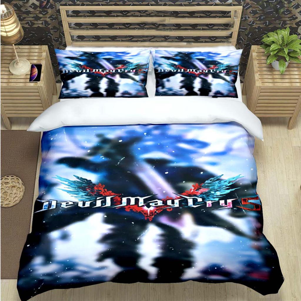 Comforter Fashion D-Devil May Cry Game Print Bedding Sets Exquisite Bed Supplies Set Bed Comforter Set Bedding Set Luxury Gift