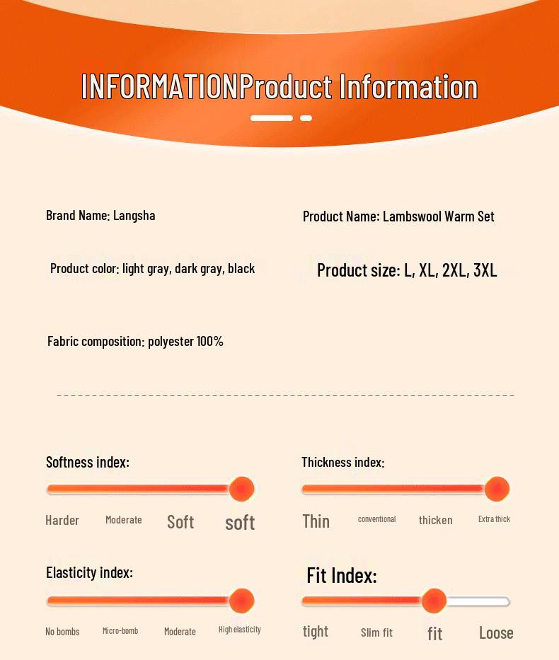 Men's Thickened Fleece Thermal Underwear Set