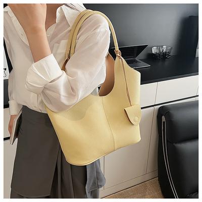 Fashion Bucket Bag  New Versatile Soft Leather Underarm Bag Handbag High-end Casual Shoulder Bag