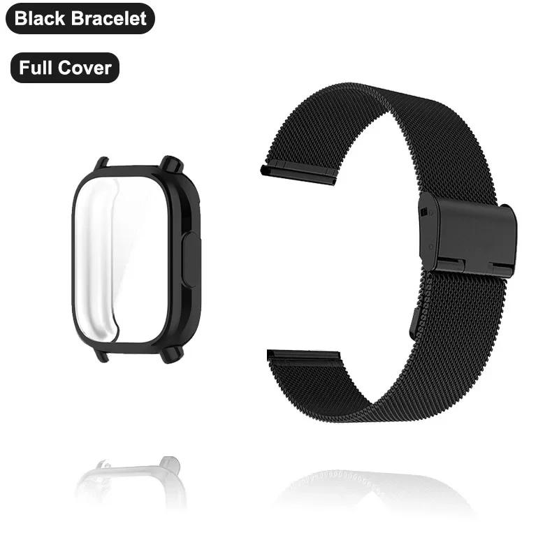 Nowy pasek do Redmi Watch 5 Active z etui i osłoną ekranu Paski do zegarka Redmi Watch 5 Lite Bransoletka Męska Damska Metalowy pasek