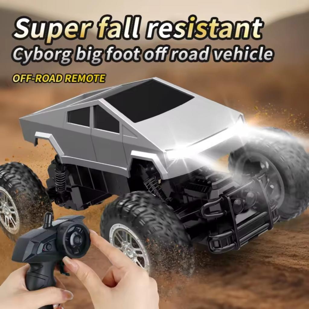 1:16 Amphibious 4WD RC Stunt Truck - Waterproof Off-Road Car with 360° Spins & LED, Toy for Kids , Boys & Adults