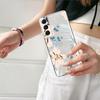 Blue Flower Dragonfly Clear Case For Samsung Galaxy S23 S22 S21 S20 Fe Ultra S10 S9 S8 Plus 10e S10lite Note 10plus 20ultra