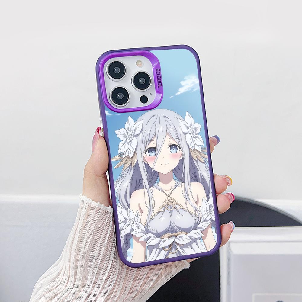 Date a Live Mio Takamiya Purple Translucent Mobile Phone Case for iPhone 17 16 15 14 13 12 11 X XR XS Air Pro Max Plus Colorful