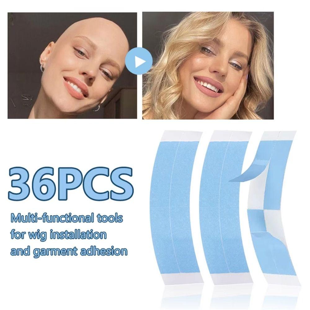 36Pcs C-Shaped Lace Front Wig Tape Arc Adhesives Bonding Glue Hair Piece Tape  Front Lace Wigs