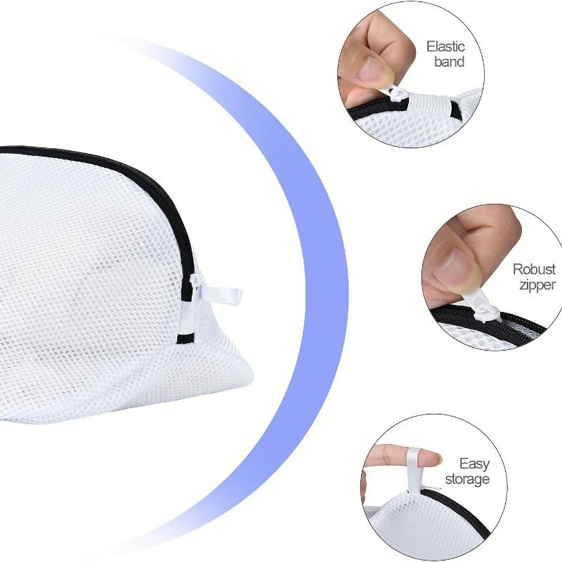1Pc Oval Shoe Washing Machine Bag Suitable for All Shoe Types,and Can Be Put Into The Washing Machine for Use