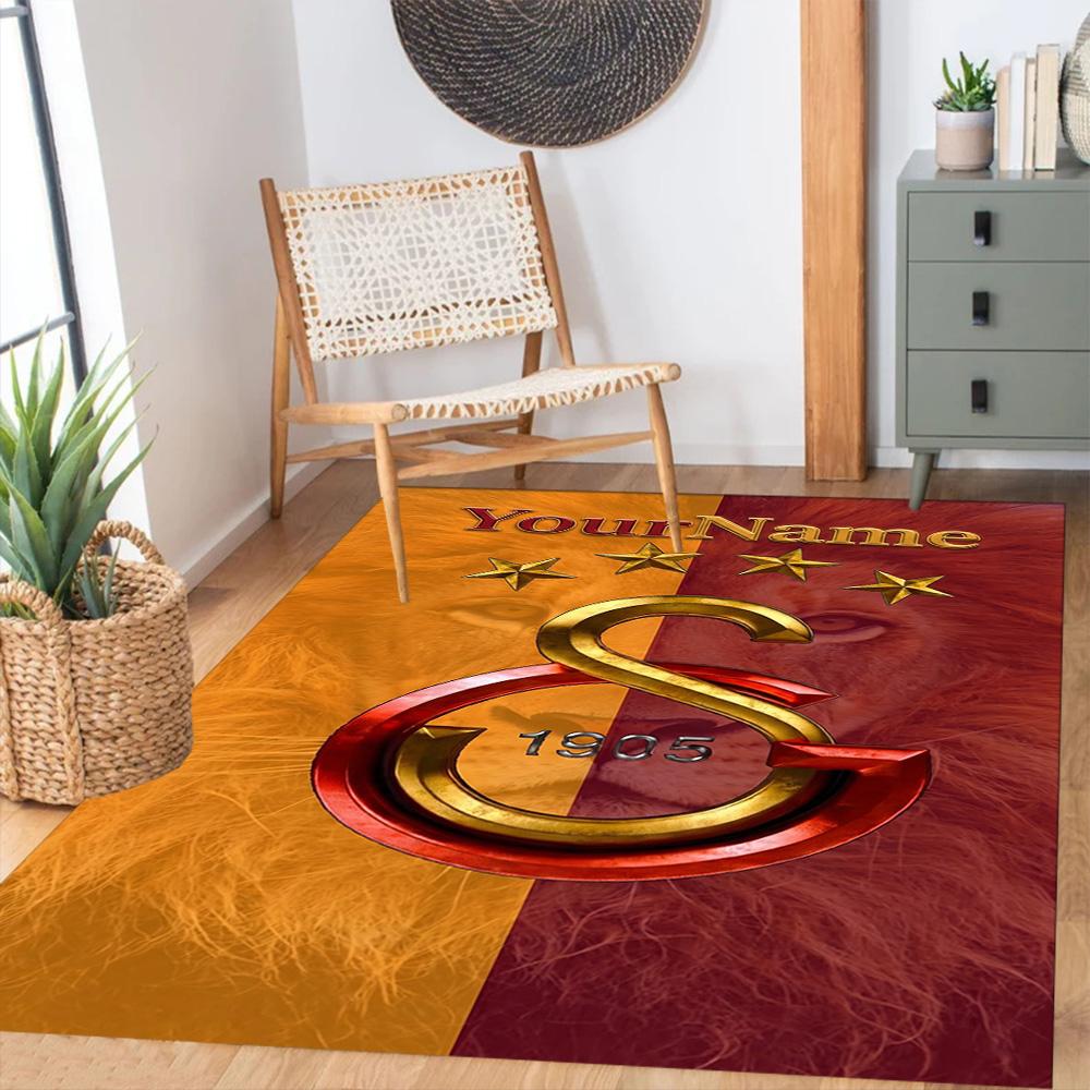 Galatasaray 23 Customize Your Name Floor Rug Office Rug Suitable for Kitchen Dining Room Entryway Game Room Antislip Carpet Decorate Offices