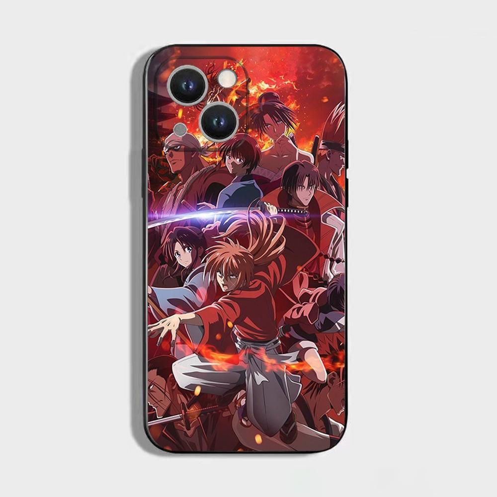 

Cool Comics R_Rurouni Kenshin Phone Case For iPhone 16,15,14,13,12,11 Plus,Pro Max,XS,X,XR,SE,Mini,8,7,Soft Silicone Black Cover iPhone11