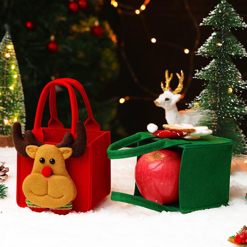 Christmas Felt Bag Creative Handbag Christmas Eve Apple Box Ping'an Fruit Bag Hand-held Gift Packaging Candy Decoration Gift Bag