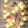 Colorful Led String Lights For Christmas Featuring Santa Snowman And Reindeer Designs