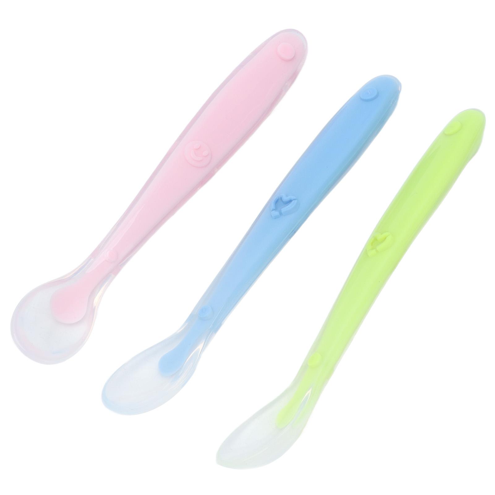 

Детские ложки Первый этап Мягкие силиконовые Тренировочные ложки для младенцев для обучения самостоятельному кормлению