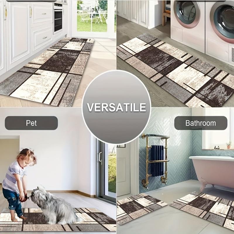Geometric Abstract Πατάκι Κουζίνας Μαλακό Παχύ Πατάκι Κουζίνας Αδιάβροχο, αντιολισθητικό, αντιολισθητικό χαλί πατάκι δαπέδου