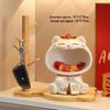 Fortune Cat Luxury Desktop Ornament & Key Holder for New Home/ Living Room Decor Gift