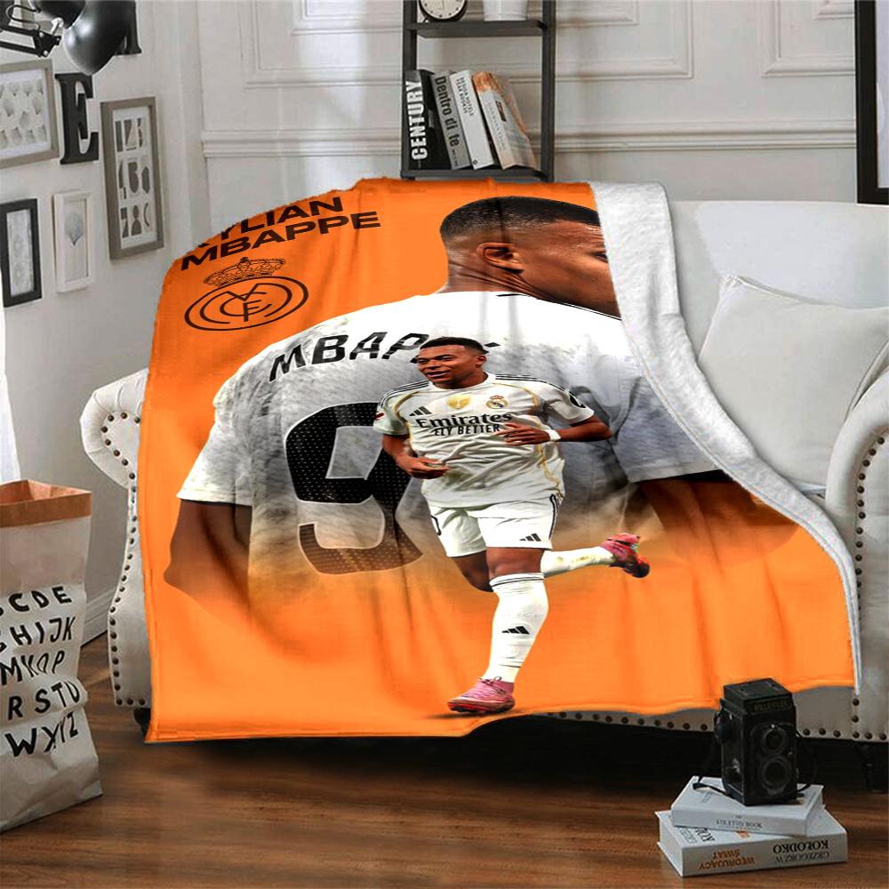 Star Player Kylian Mbappé Blanket Comfortable Great for Chair Bedding Couch for All Seasons Modern Perfect Gift for Relatives and Friends