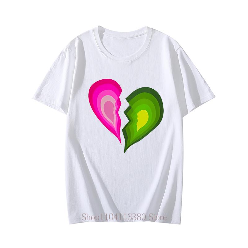 Women Clothing Heart Graphic Print Tshirts Summer Casual Fashion Streetwear YK Vintage Loose Tops Crew Neck Short Sleeve Tees