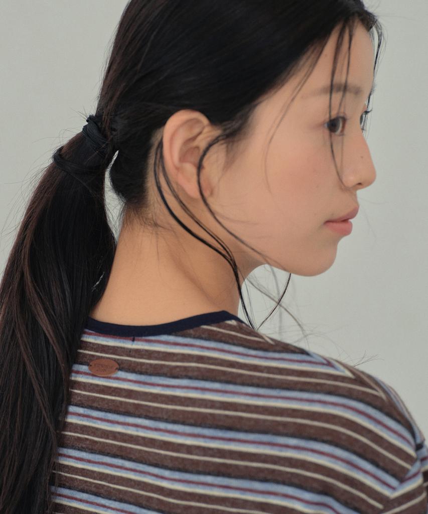 Wednesday Oasis For Woman Vintage Striped Short Sleeve T-Shirt_Brown(Wb6Tp25)