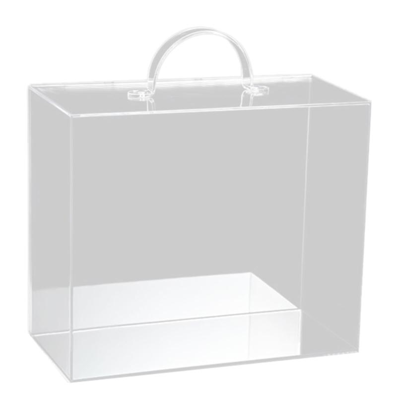 Elegant Clear Acrylic Hand Carry Box Flower Display Container Perfect For Flower Displays And Special Event