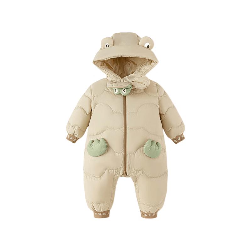 Balabala Baby Hooded Down Romper Winter Jumpsuit