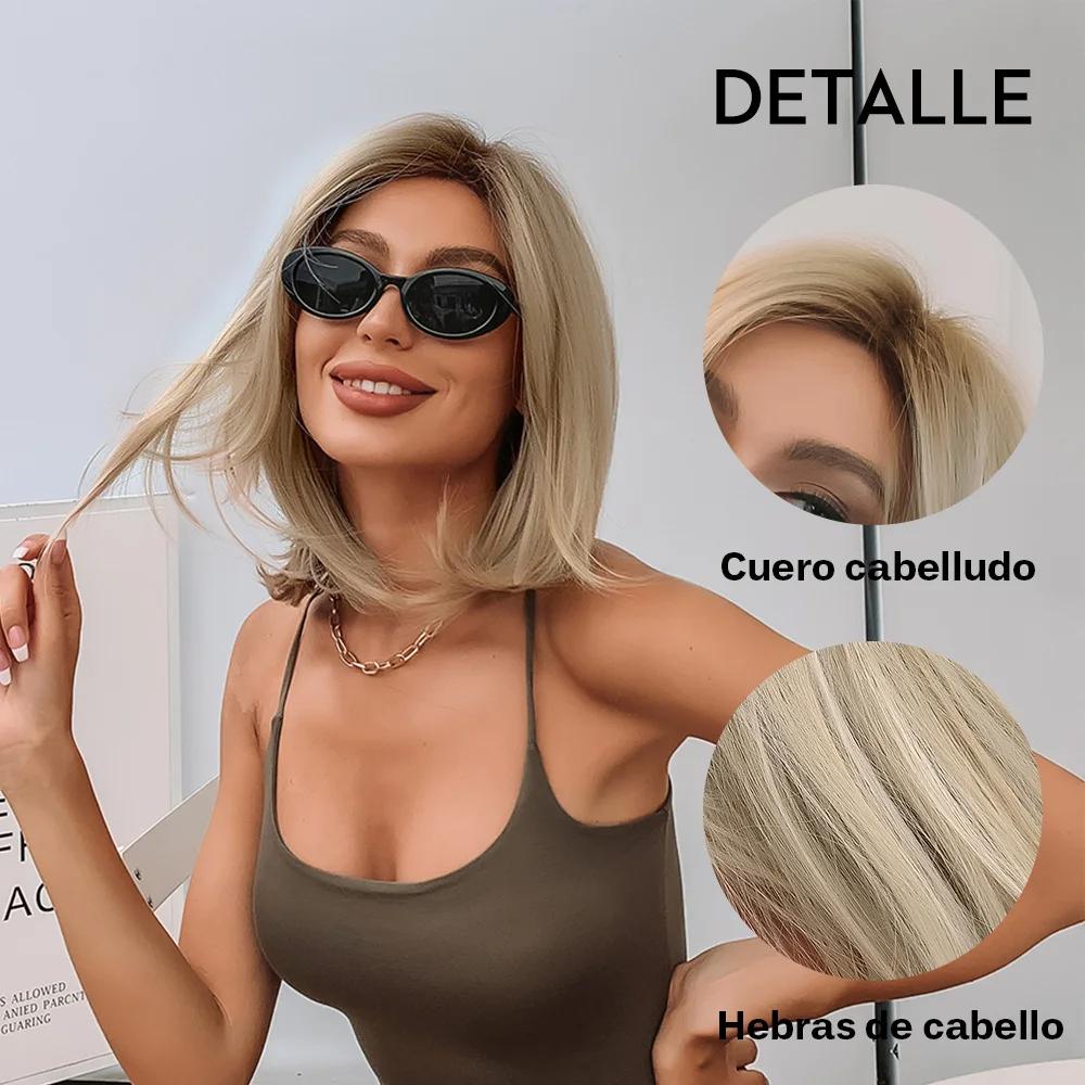 BLONDE UNICORN Omber krátká bob paruka přírodní blond paruky pro ženy párty denní použití tepelně odolné vlasy