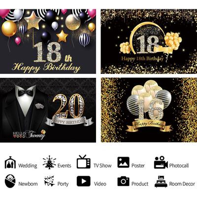 5*3ft Happy Birthday Background Banner Background Cloth Props Party DecorateMöbel & Wohnen, Feste & Besondere Anlässe, Party- & Eventdekoration!