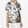 Women's Fashion Casual Short Sleeve Button Lapel Shirt Tops