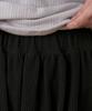 Sayu Seersucker Balloon Long Skirt Black