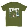 Elvira Herrin der Dunkelheit Grab und Blitz Unisex T-Shirt Vintage Tees Kurzarm Rundhals T-Shirts Baumwolle Große Größen Kleidung
