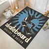 Skateboard Themed Carpet for Living Room - Skaters In Action Decor Suitable for Use As an Anti-slip for Living Room Bedroom Sofas