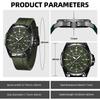 SAPPHERO Analog 50M Water Luminous Silicone Date Easy to Suitable for and Everyday Green Green Dial Men's Watch, Resistant, Hands, Band, Display,