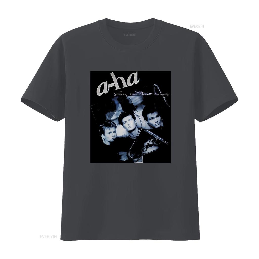 Cotton T Shirt A Ha Music Stay On These Roads Paul Waaktaar Savoy Band  Vintage Washed Breathable Homme Comfortable