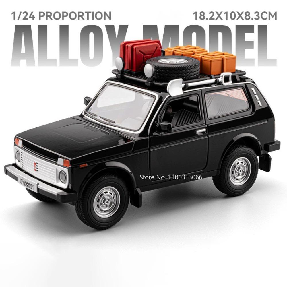 1:24 Lada NiVa Wrangler Rubicon Models Toy Cars Alloy Wheel Pull Back Miniature Car Doors Opened Vehicles Boys Educational Toys