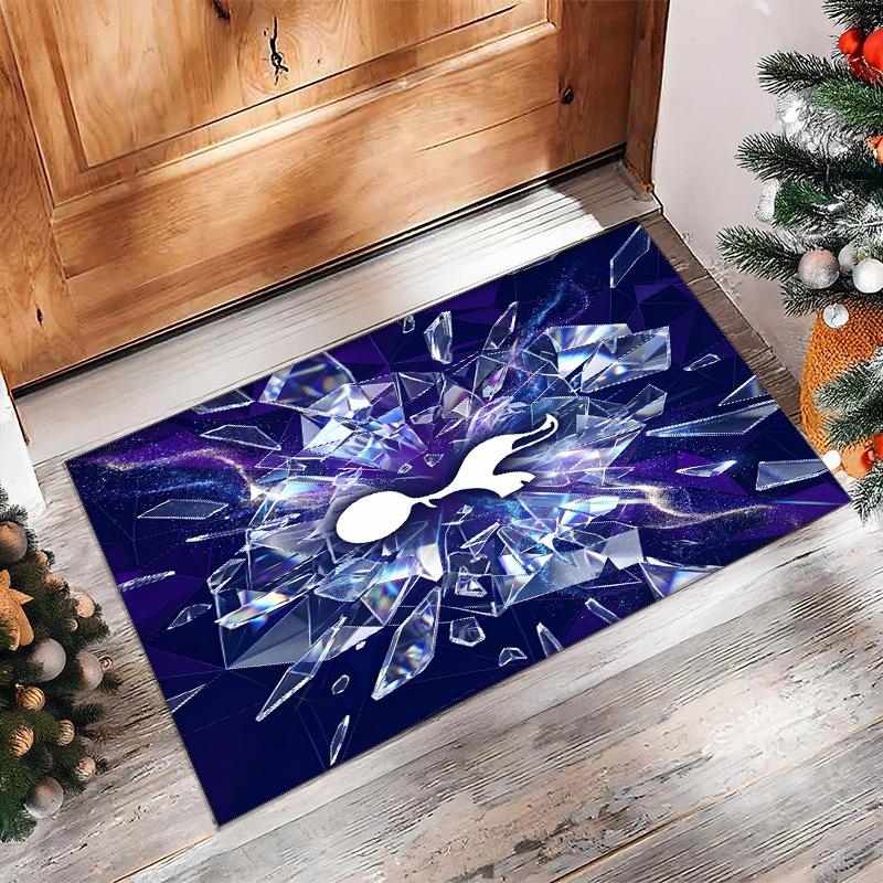 Tottenham Hotspur bedruckter Flanell-Teppich rutschfest weicher Polyester-Bodenbelag Indoor Dekorationsmatte für Schlafzimmer Wohnzimmer Sofa