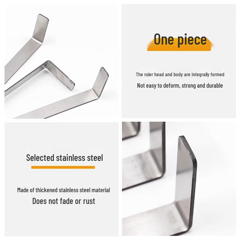 Stainless Steel Shelf Stocking Ruler for Beverages & Snacks