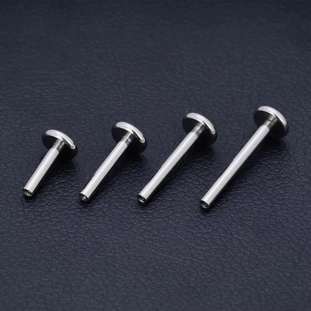 5/10/50PCS G23 Titanium Ear Stud Push Pin Labret Lip Nose Piercing Earrings Jewelry Threadless Accessories Earrings