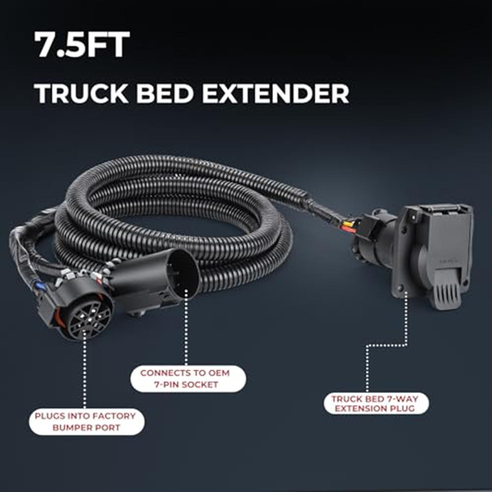 56070 7Pin Trailer Wiring Harness Extension 7-Way Extension Connector For Nissan Circular Connector 6-24V