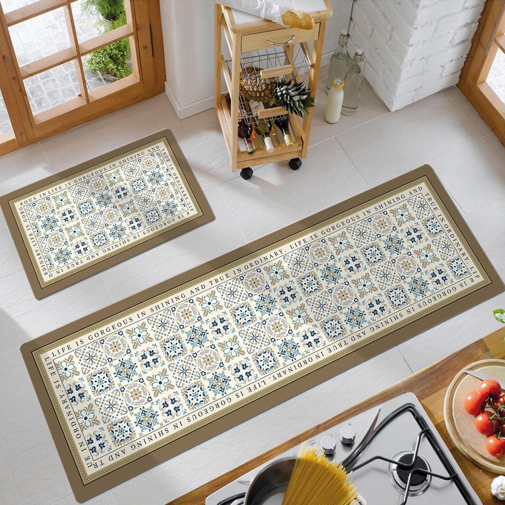 American Retro Water-Absorbing Non-Slip Kitchen Floor Mat